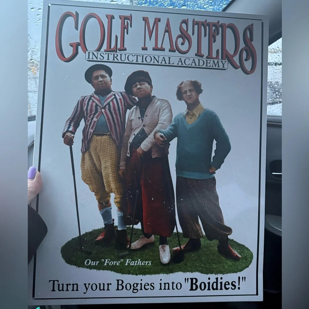 1996 Vintage Three Stooges Golf Masters Metal Sign Moe
Larry Curly Comedy Sport